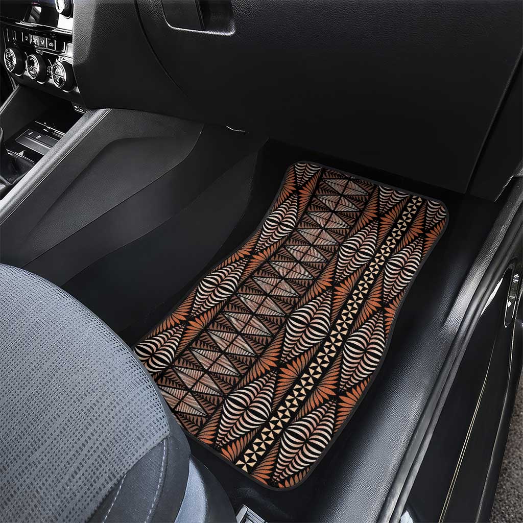 Malo e lelei Tonga Car Mats Tongan Ngatu Vintage Brown LT14 - Polynesian Pride