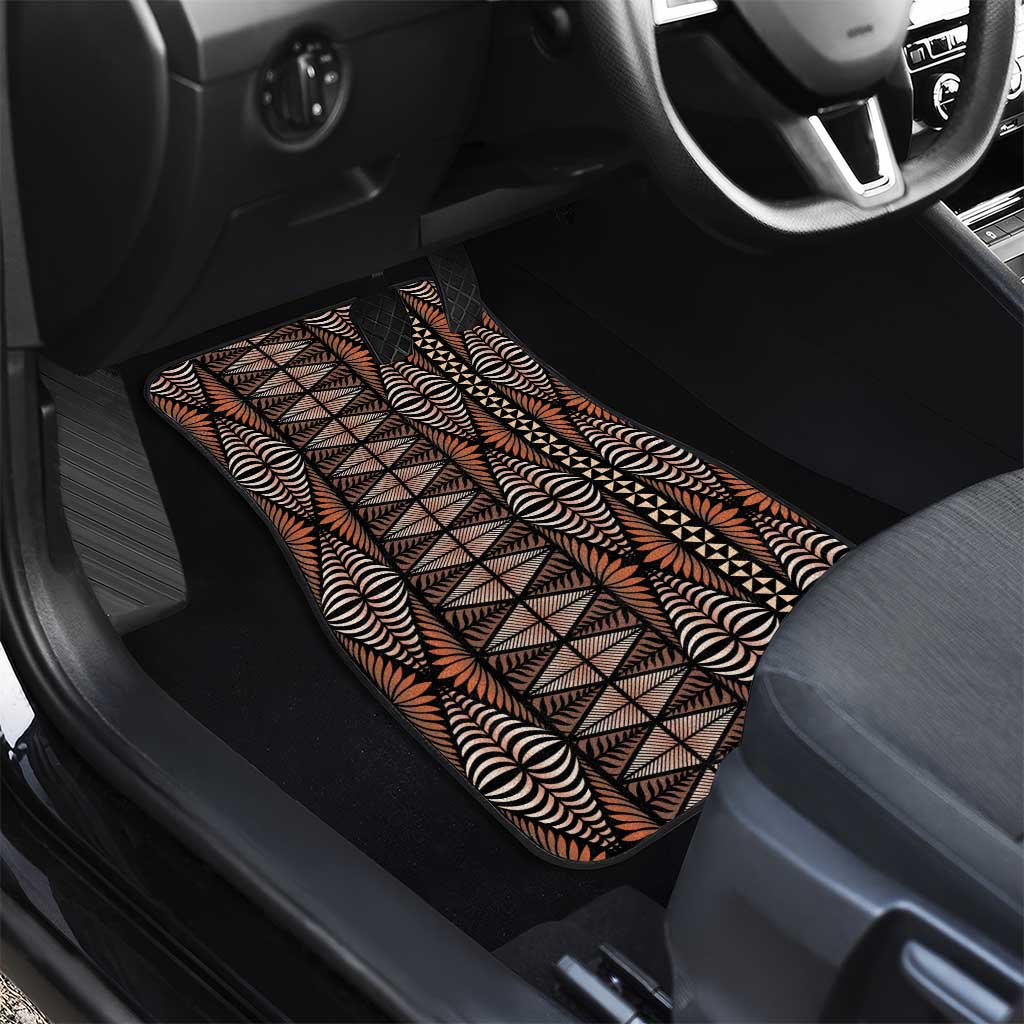 Malo e lelei Tonga Car Mats Tongan Ngatu Vintage Brown LT14 - Polynesian Pride