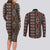 Malo e lelei Tonga Couples Matching Long Sleeve Bodycon Dress and Long Sleeve Button Shirt Tongan Ngatu Vintage Brown - Polynesian Pride