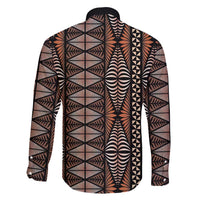 Malo e lelei Tonga Family Matching Off Shoulder Maxi Dress and Hawaiian Shirt Tongan Ngatu Vintage Brown - Polynesian Pride