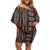 Malo e lelei Tonga Family Matching Off Shoulder Short Dress and Hawaiian Shirt Tongan Ngatu Vintage Brown - Polynesian Pride