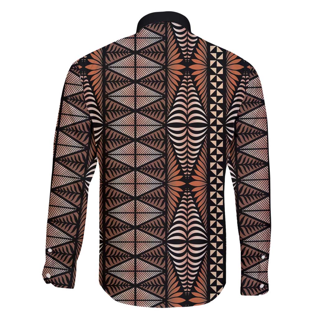 Malo e lelei Tonga Family Matching Puletasi and Hawaiian Shirt Tongan Ngatu Vintage Brown - Polynesian Pride