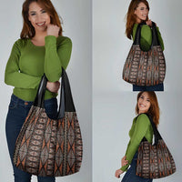 Malo e lelei Tonga Grocery Bag Tongan Ngatu Vintage Brown LT14 - Polynesian Pride
