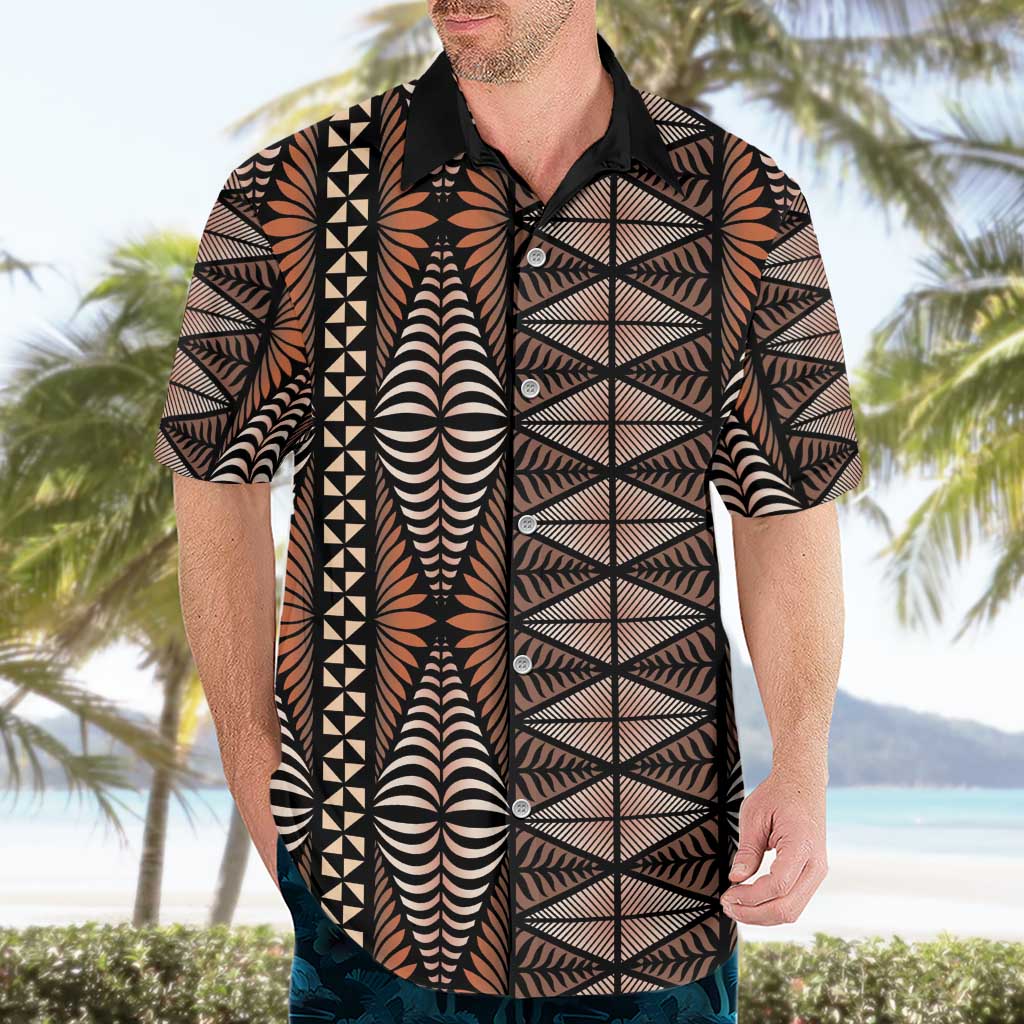 Malo e lelei Tonga Hawaiian Shirt Tongan Ngatu Vintage Brown LT14 - Polynesian Pride