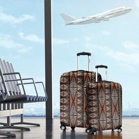 Malo e lelei Tonga Luggage Cover Tongan Ngatu Vintage Brown LT14 - Polynesian Pride