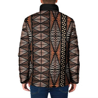 Malo e lelei Tonga Padded Jacket Tongan Ngatu Vintage Brown LT14 - Polynesian Pride