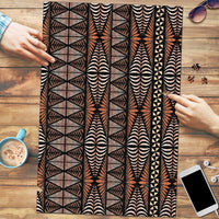 Malo e lelei Tonga Puzzle Tongan Ngatu Vintage Brown LT14 Brown - Polynesian Pride