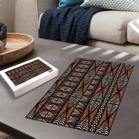 Malo e lelei Tonga Puzzle Tongan Ngatu Vintage Brown LT14 - Polynesian Pride