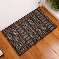 Malo e lelei Tonga Rubber Doormat Tongan Ngatu Vintage Brown LT14 - Polynesian Pride