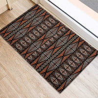 Malo e lelei Tonga Rubber Doormat Tongan Ngatu Vintage Brown LT14 - Polynesian Pride