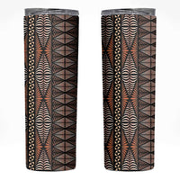 Malo e lelei Tonga Skinny Tumbler Tongan Ngatu Vintage Brown - Polynesian Pride