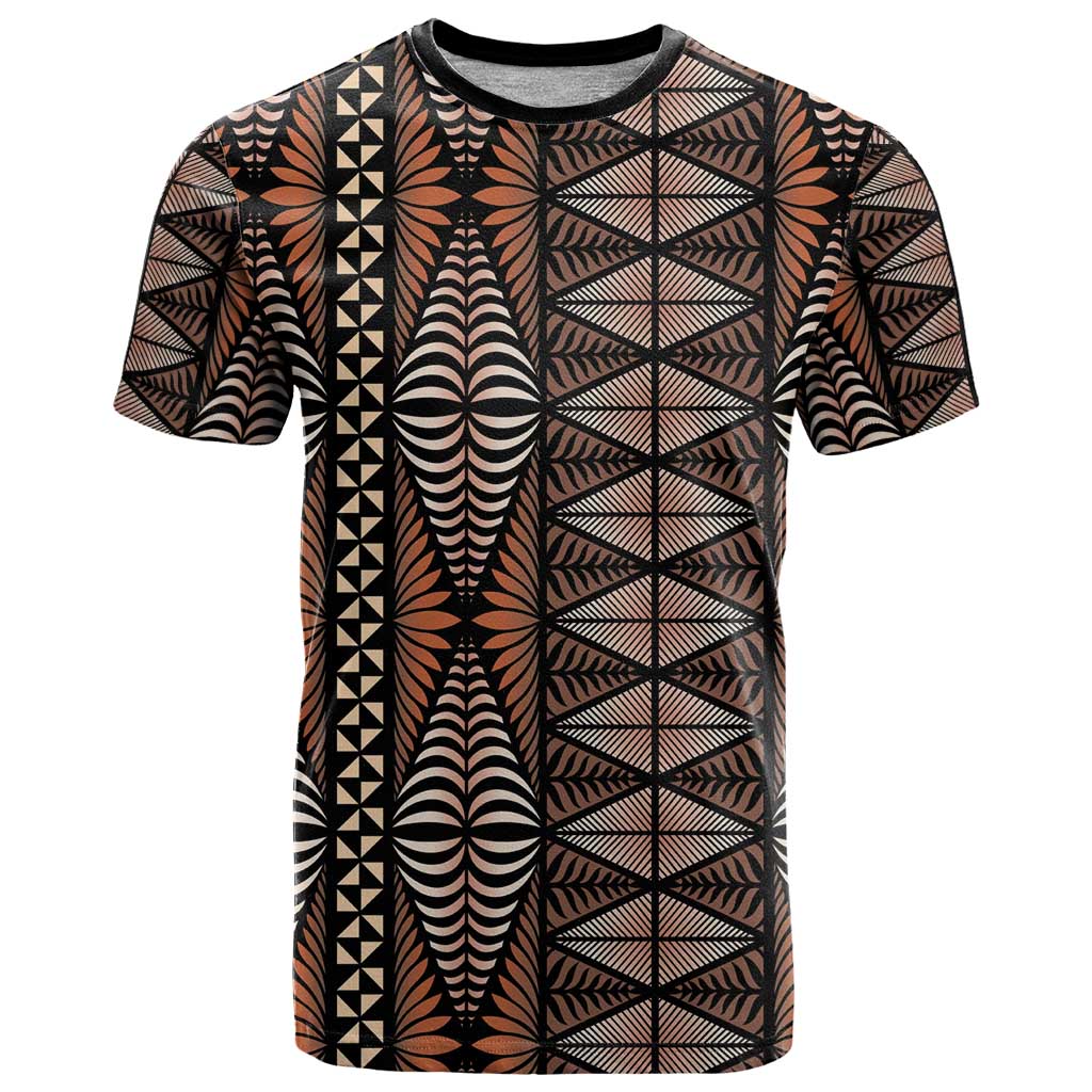 Malo e lelei Tonga T Shirt Tongan Ngatu Vintage Brown - Polynesian Pride