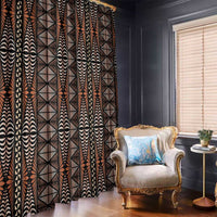 Malo e lelei Tonga Window Curtain Tongan Ngatu Vintage Brown LT14 - Polynesian Pride