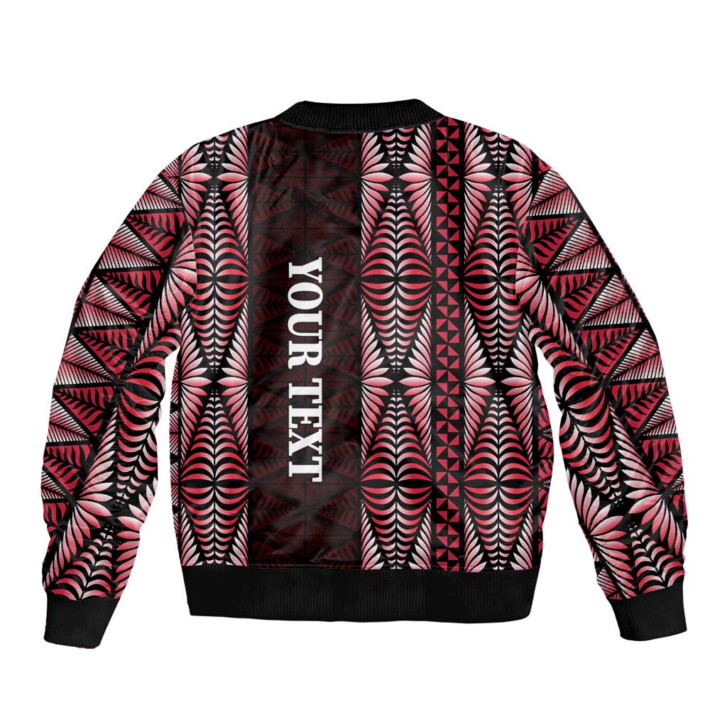 Tonga Rugby Personalised Bomber Jacket 2025 Mate Maa Tonga Ngatu Motif LT14 - Polynesian Pride