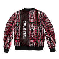 Tonga Rugby Personalised Bomber Jacket 2025 Mate Maa Tonga Ngatu Motif LT14 - Polynesian Pride