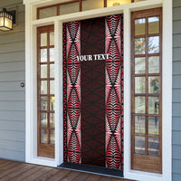 Tonga Rugby Door Cover 2025 Mate Maa Tonga Ngatu Motif LT14 - Polynesian Pride