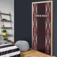 Tonga Rugby Door Cover 2025 Mate Maa Tonga Ngatu Motif LT14 - Polynesian Pride