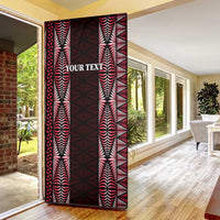Tonga Rugby Door Cover 2025 Mate Maa Tonga Ngatu Motif LT14 - Polynesian Pride
