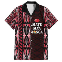 Tonga Rugby Personalised Family Matching Off Shoulder Maxi Dress and Hawaiian Shirt 2025 Mate Maa Tonga Ngatu Motif - Polynesian Pride