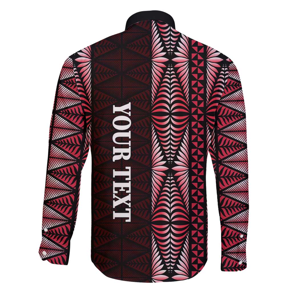 Tonga Rugby Personalised Family Matching Puletasi and Hawaiian Shirt 2025 Mate Maa Tonga Ngatu Motif LT14 - Polynesian Pride