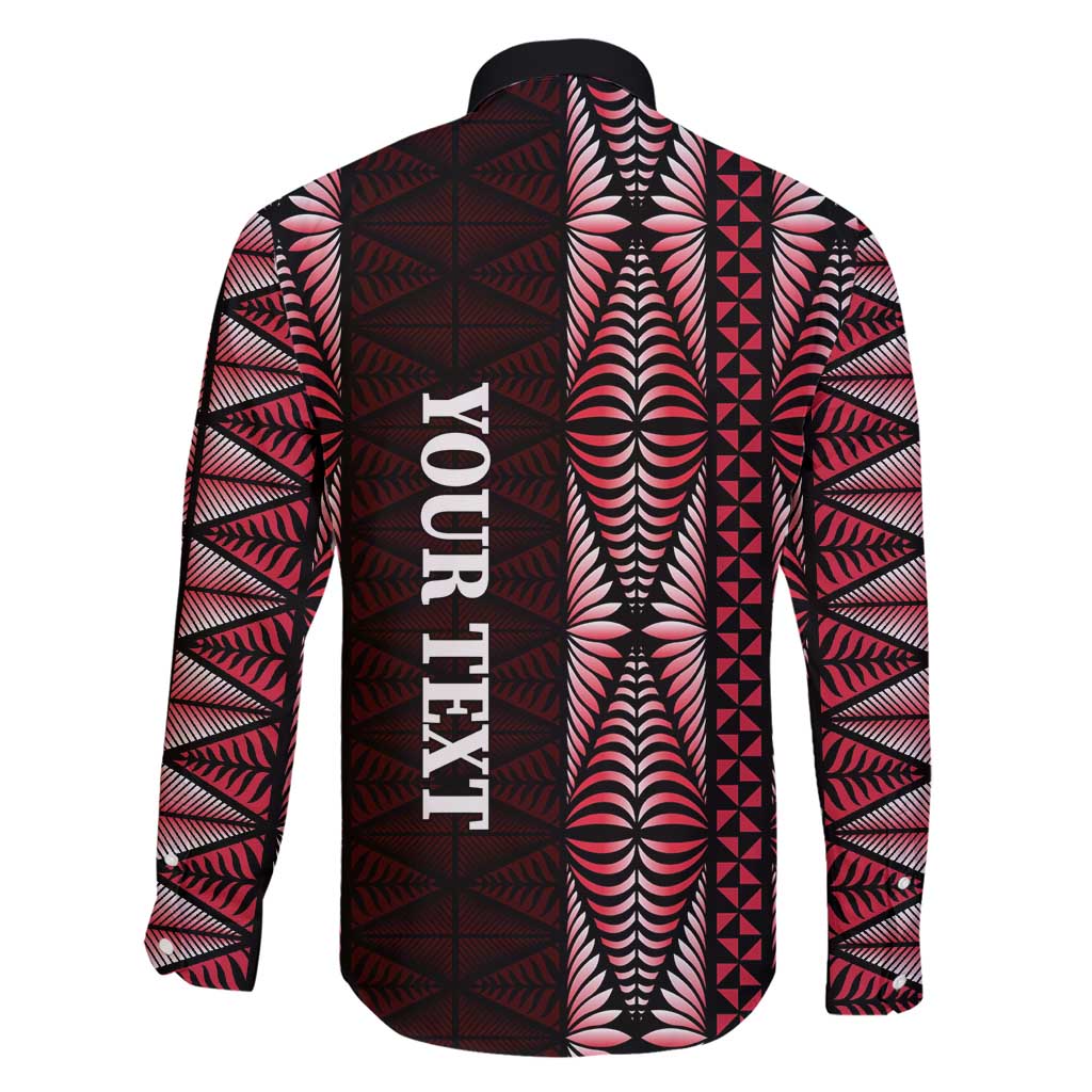 Tonga Rugby Personalised Family Matching Short Sleeve Bodycon Dress and Hawaiian Shirt 2025 Mate Maa Tonga Ngatu Motif - Polynesian Pride