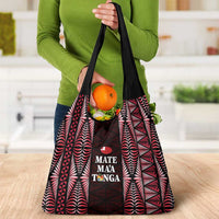 Tonga Rugby Grocery Bag 2025 Mate Maa Tonga Ngatu Motif LT14 - Polynesian Pride