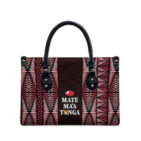 Tonga Rugby Leather Bag 2025 Mate Maa Tonga Ngatu Motif - Polynesian Pride
