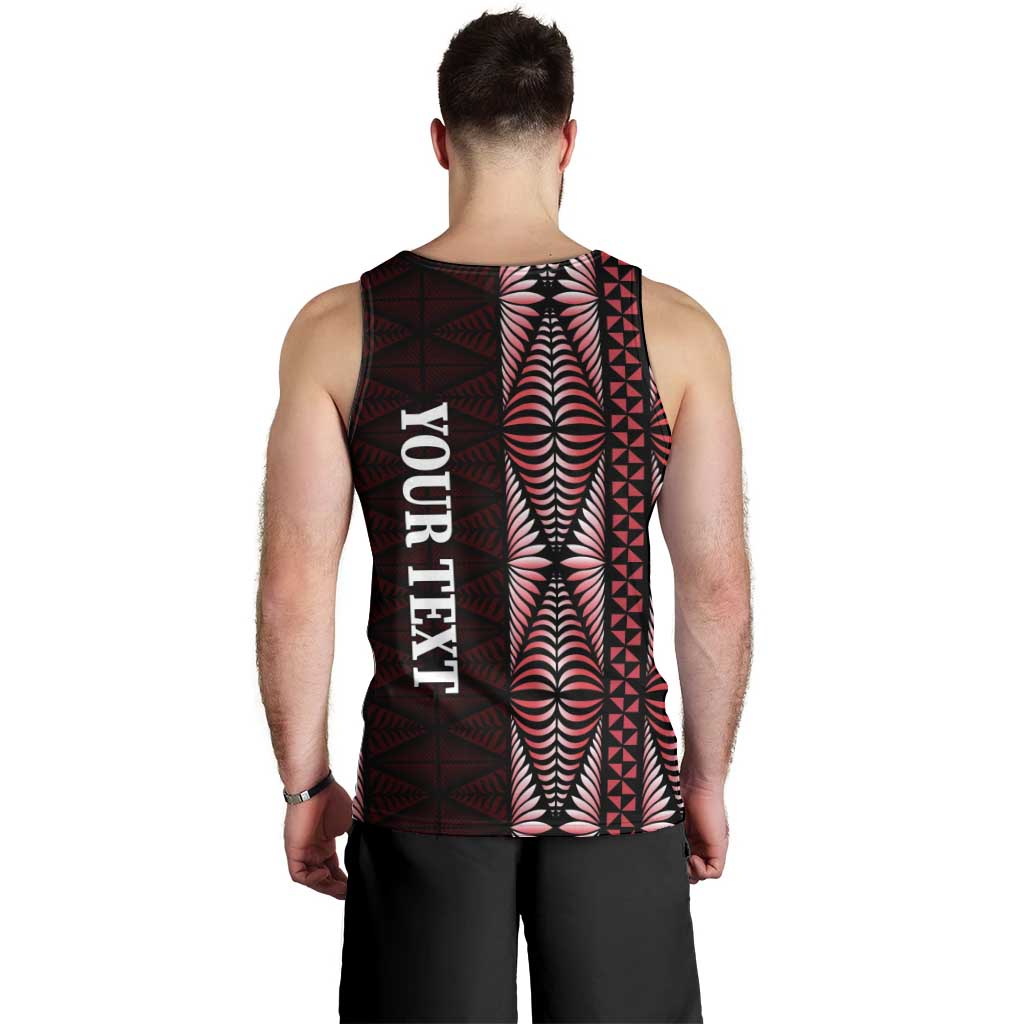 Tonga Rugby Personalised Men Tank Top 2025 Mate Maa Tonga Ngatu Motif LT14 - Polynesian Pride