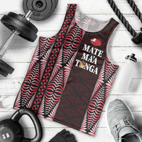 Tonga Rugby Personalised Men Tank Top 2025 Mate Maa Tonga Ngatu Motif LT14 - Polynesian Pride