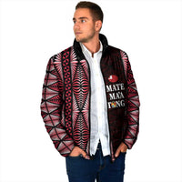 Tonga Rugby Personalised Padded Jacket 2025 Mate Maa Tonga Ngatu Motif LT14 - Polynesian Pride