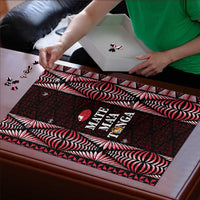 Tonga Rugby Puzzle 2025 Mate Maa Tonga Ngatu Motif LT14 - Polynesian Pride