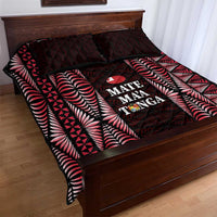 Tonga Rugby Quilt Bed Set 2025 Mate Maa Tonga Ngatu Motif LT14 - Polynesian Pride