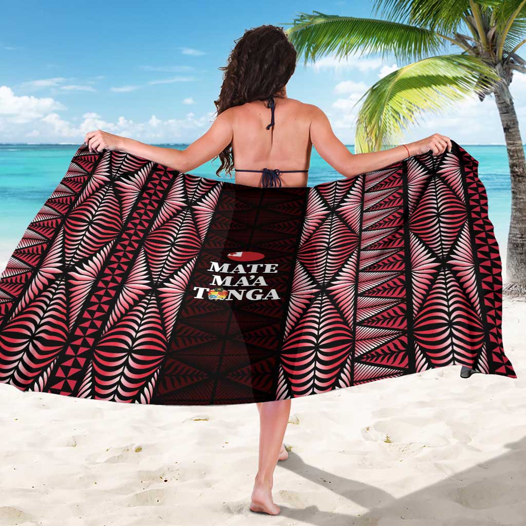 Tonga Rugby Sarong 2025 Mate Maa Tonga Ngatu Motif - Polynesian Pride