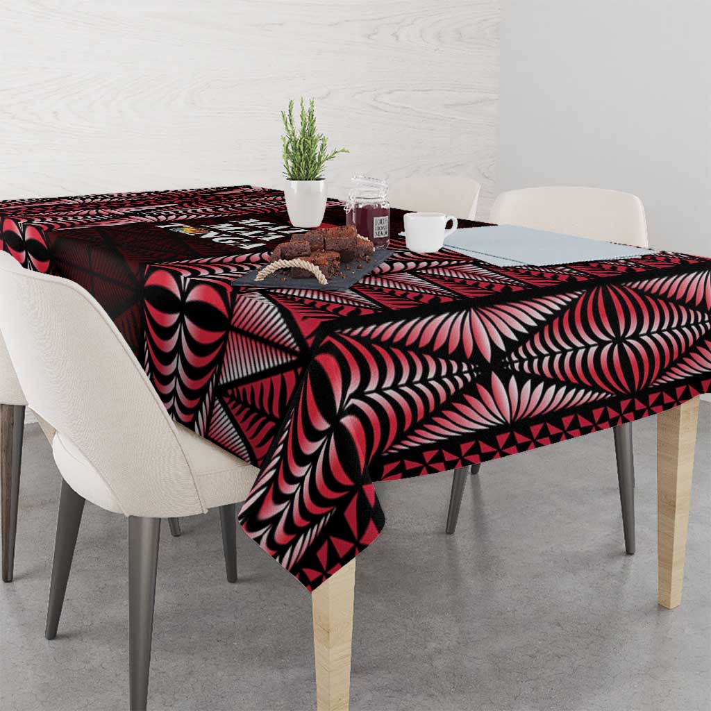 Tonga Rugby Tablecloth 2025 Mate Maa Tonga Ngatu Motif LT14 - Polynesian Pride