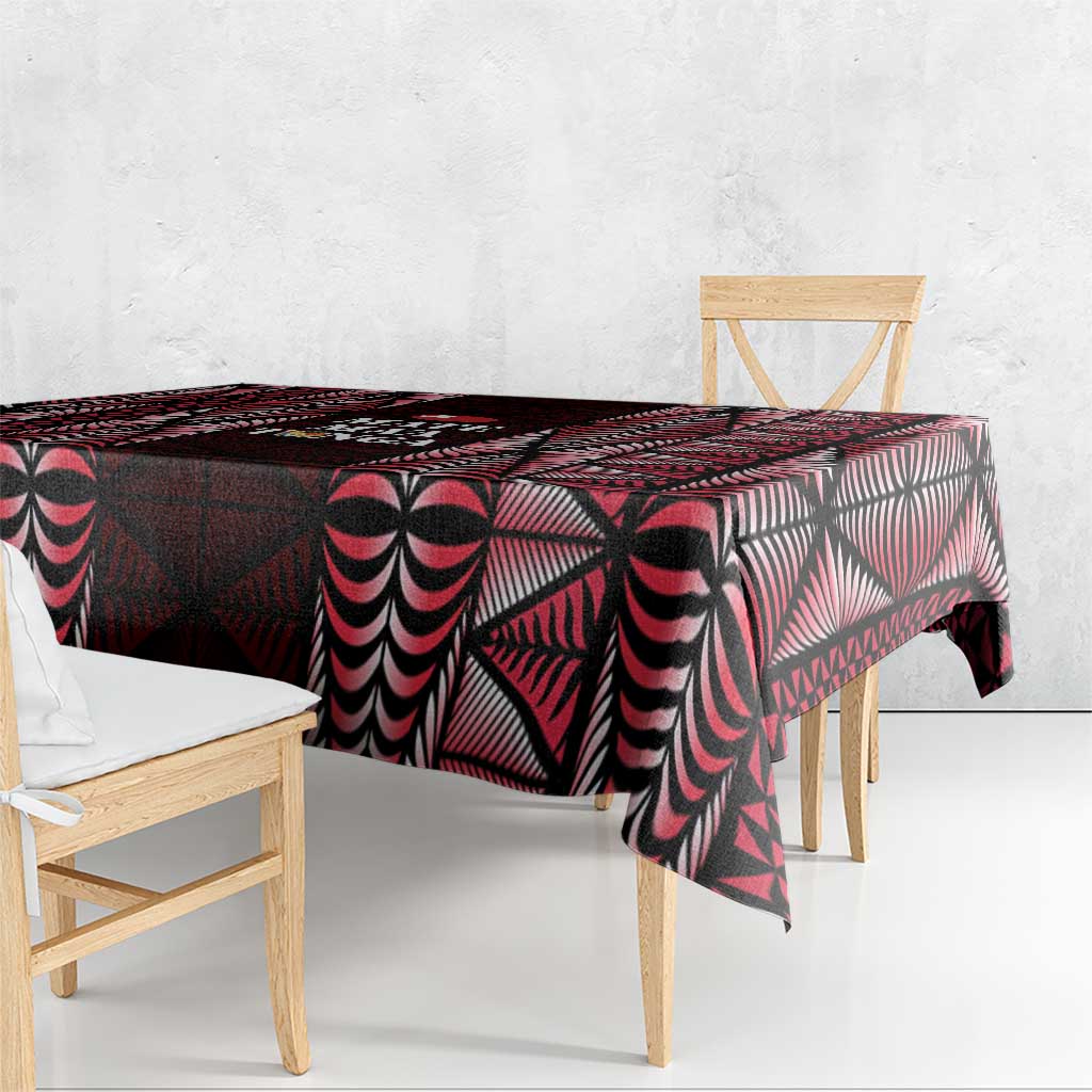 Tonga Rugby Tablecloth 2025 Mate Maa Tonga Ngatu Motif LT14 - Polynesian Pride