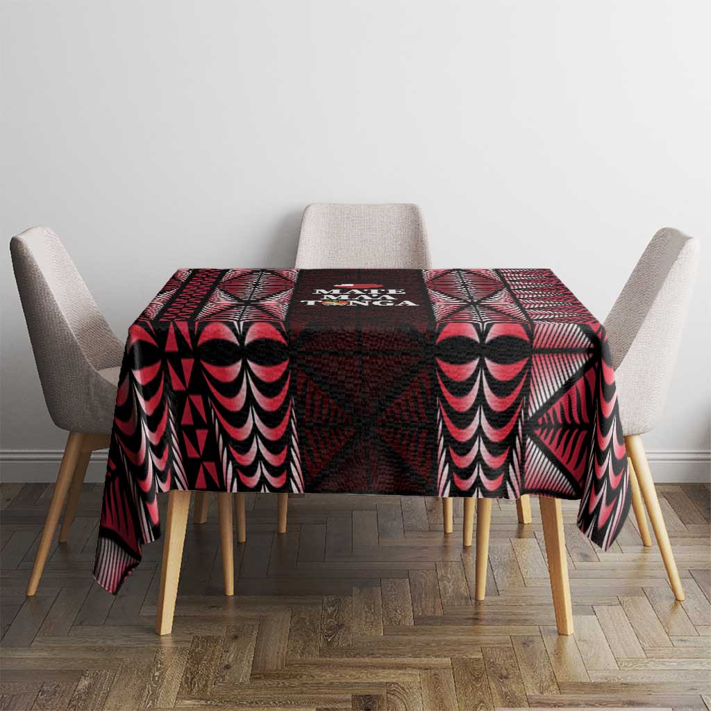 Tonga Rugby Tablecloth 2025 Mate Maa Tonga Ngatu Motif LT14 - Polynesian Pride