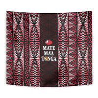 Tonga Rugby Tapestry 2025 Mate Maa Tonga Ngatu Motif - Polynesian Pride