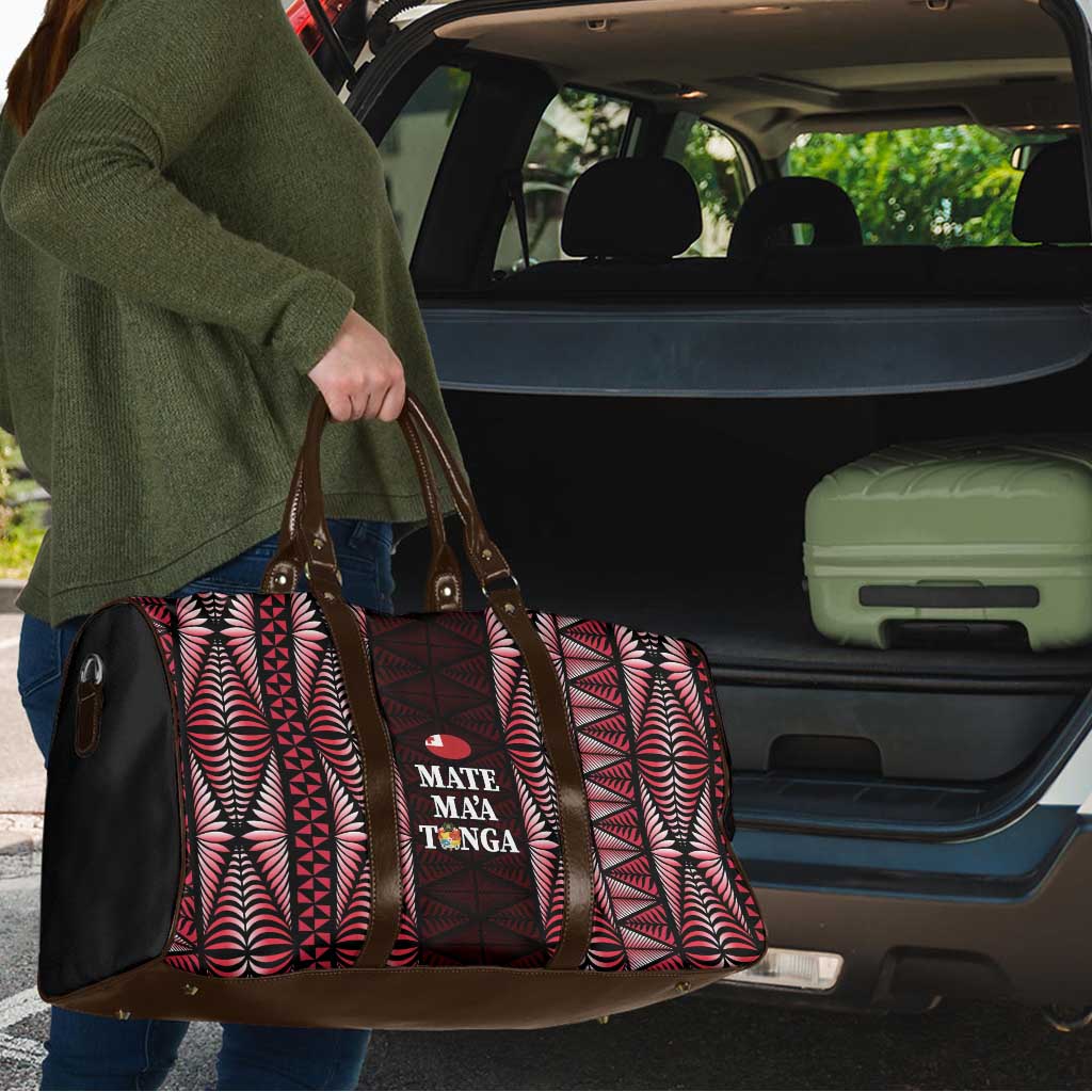 Tonga Rugby Travel Bag 2025 Mate Maa Tonga Ngatu Motif - Polynesian Pride