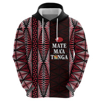 Tonga Rugby Personalised Zip Hoodie 2025 Mate Maa Tonga Ngatu Motif - Polynesian Pride