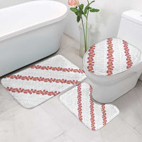 White Sunday Tonga Fakame Bathroom Set Tongan Ngatu Heilala Lei - Polynesian Pride