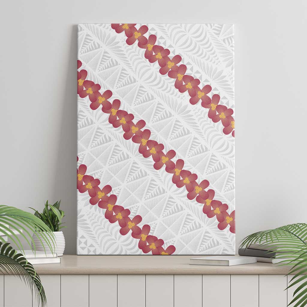 White Sunday Tonga Fakame Canvas Wall Art Tongan Ngatu Heilala Lei - Polynesian Pride