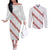 White Sunday Tonga Fakame Couples Matching Off The Shoulder Long Sleeve Dress and Long Sleeve Button Shirt Tongan Ngatu Heilala Lei - Polynesian Pride