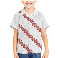 White Sunday Tonga Fakame Family Matching Mermaid Dress and Hawaiian Shirt Tongan Ngatu Heilala Lei - Polynesian Pride