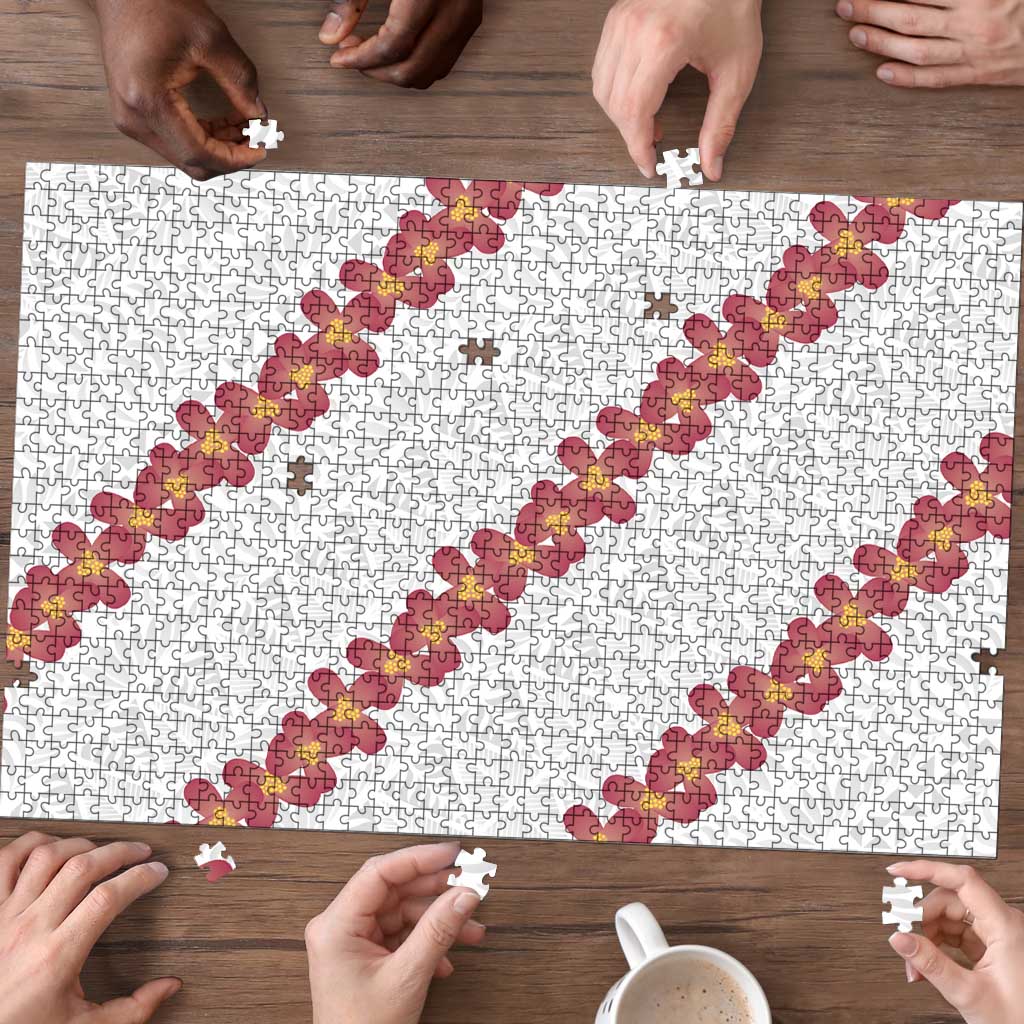 White Sunday Tonga Fakame Puzzle Tongan Ngatu Heilala Lei - Polynesian Pride