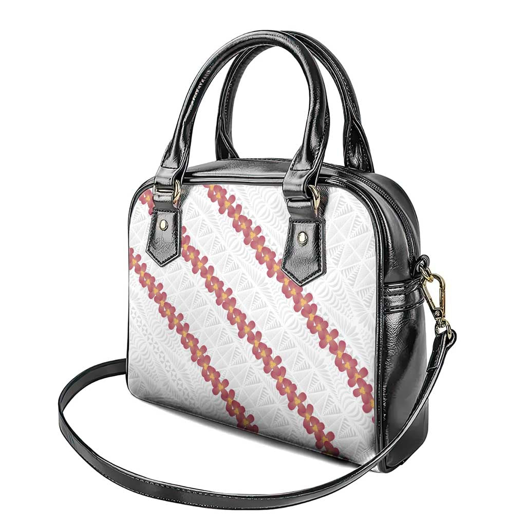 White Sunday Tonga Fakame Shoulder Handbag Tongan Ngatu Heilala Lei - Polynesian Pride