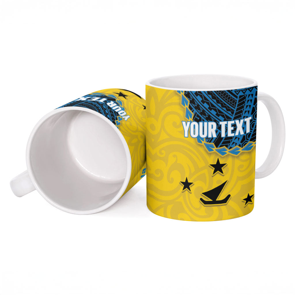 Personalised Malampa Province Vanuatu Ceramic Mug Map With Polynesian Pattern LT14 - Polynesian Pride