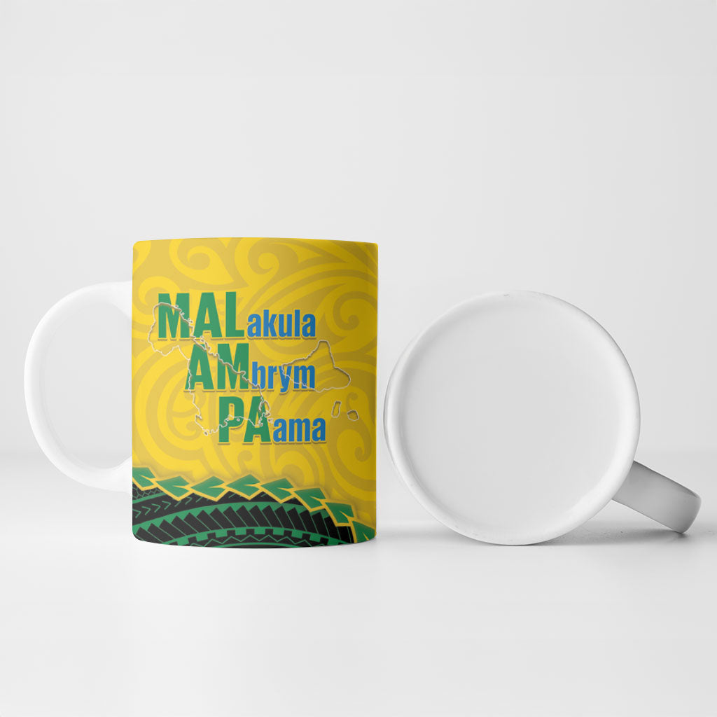 Personalised Malampa Province Vanuatu Ceramic Mug Map With Polynesian Pattern LT14 - Polynesian Pride
