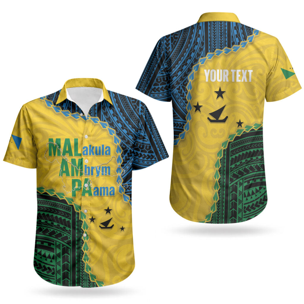 Personalised Malampa Province Vanuatu Couples Matching Off Shoulder Maxi Dress and Hawaiian Shirt Map With Polynesian Pattern LT14 - Polynesian Pride