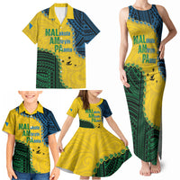 Personalised Malampa Province Vanuatu Family Matching Tank Maxi Dress and Hawaiian Shirt Map With Polynesian Pattern LT14 - Polynesian Pride