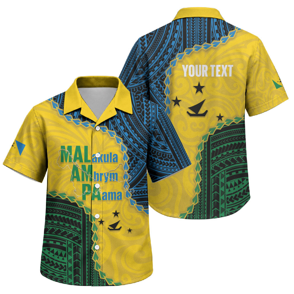 Personalised Malampa Province Vanuatu Family Matching Tank Maxi Dress and Hawaiian Shirt Map With Polynesian Pattern LT14 Son's Shirt Multicolor - Polynesian Pride